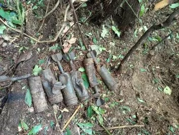 Ejército Nacional destruye seis granadas de fabricación artesanal en Dolores, Tolima.
