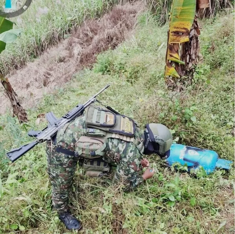 Ejército Nacional neutraliza artefacto explosivo instalado por el GAO ELN en Convención, Norte de Santander