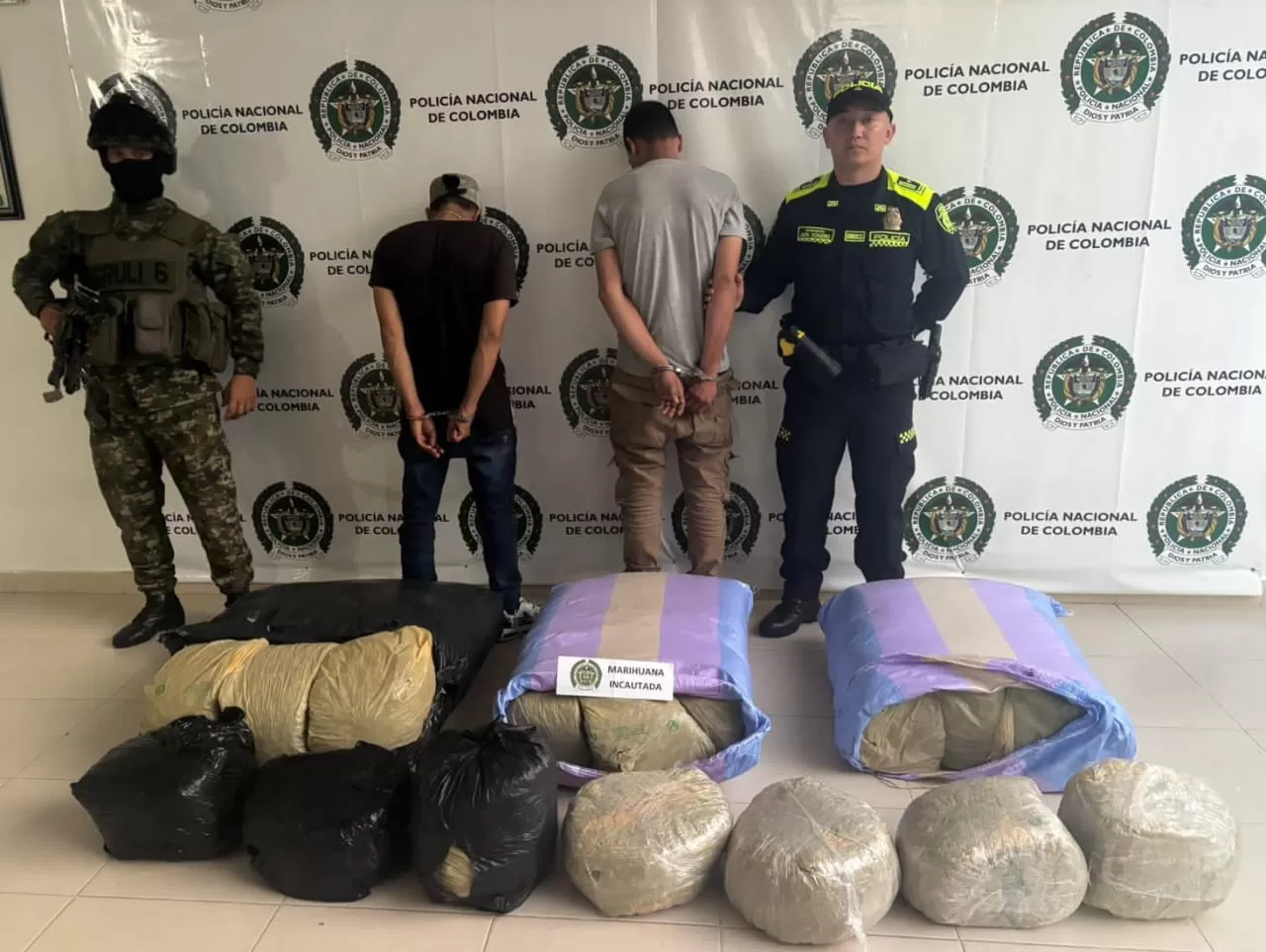 Ejército incauta 82 kilos de marihuana  en el occidente del Huila