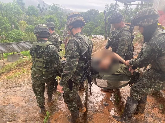 En Cauca, Ejército y Armada integran sus capacidades para salvar la vida de sometido de las disidencias Jaime Martínez