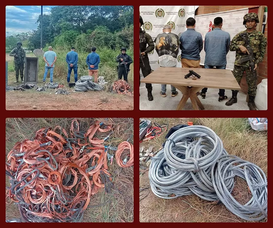Soldados incautan cerca de una tonelada de cobre robado en Puerto Gaitán, Meta