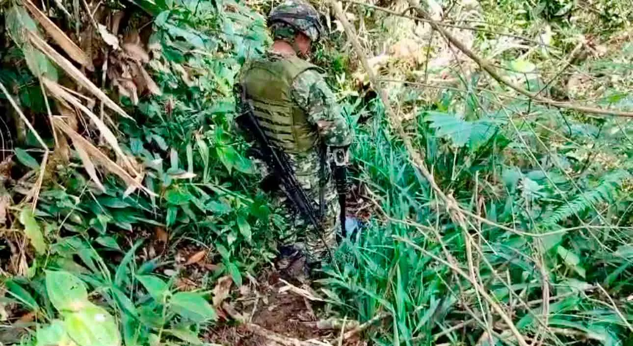Tropas del Ejército Nacional destruyeron artefactos explosivos que ponían en riesgo a pobladores en zona rural de Argelia, Cauca