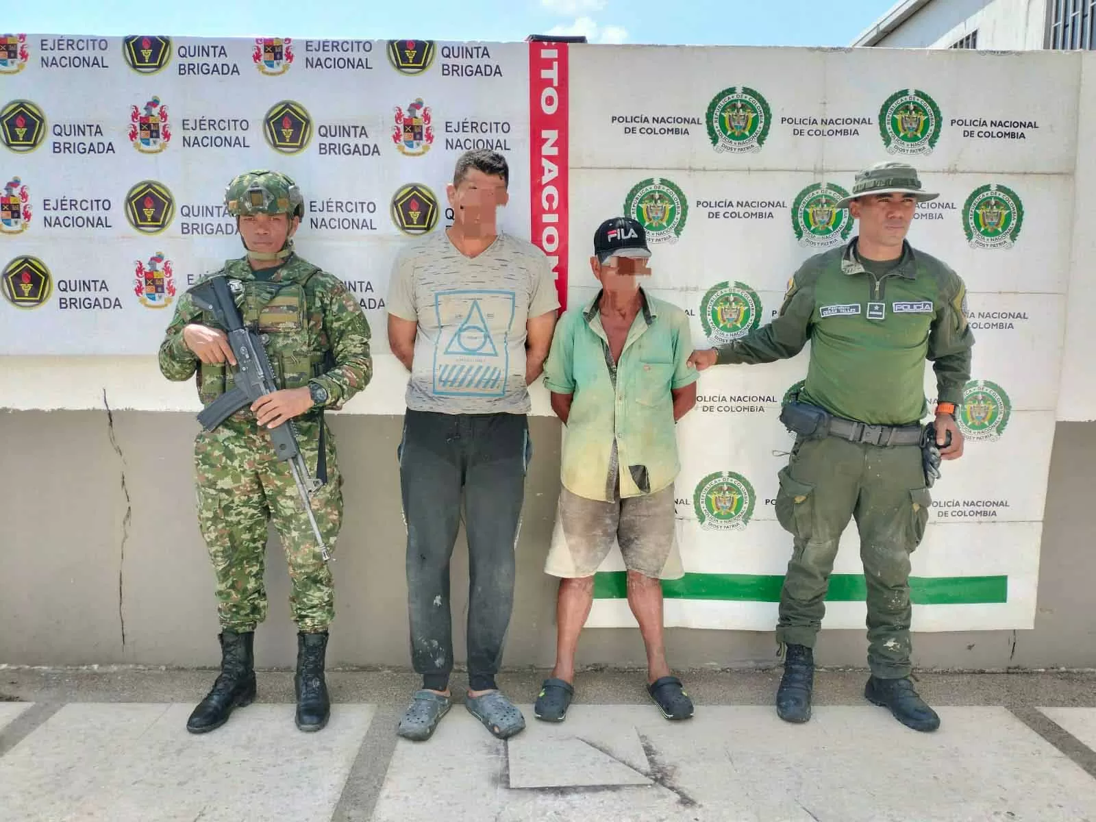En flagrancia dos capturados y un menor de edad aprehendido, por explotación ilícita en Sabana de Torres, Santander
