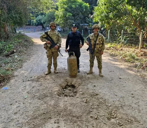 Ejército Nacional frustra atentado terrorista en La Gloria, Cesar