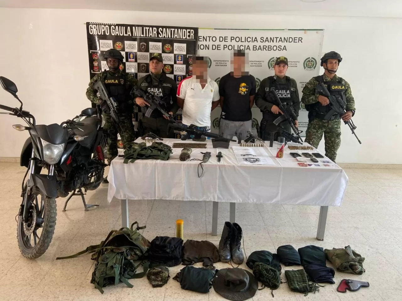 Capturados presuntos integrantes del GAO-r Estructura 33, que serían los responsables de extorsión y grafitis en La Paz, Santander