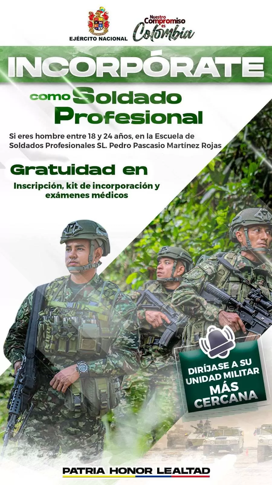 Hazte soldado profesional del Ejército Nacional