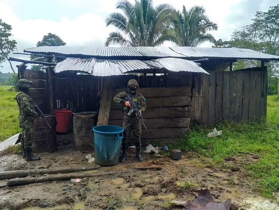 En Putumayo, el Ejército Nacional destruye un laboratorio para el procesamiento de clorhidrato de cocaína