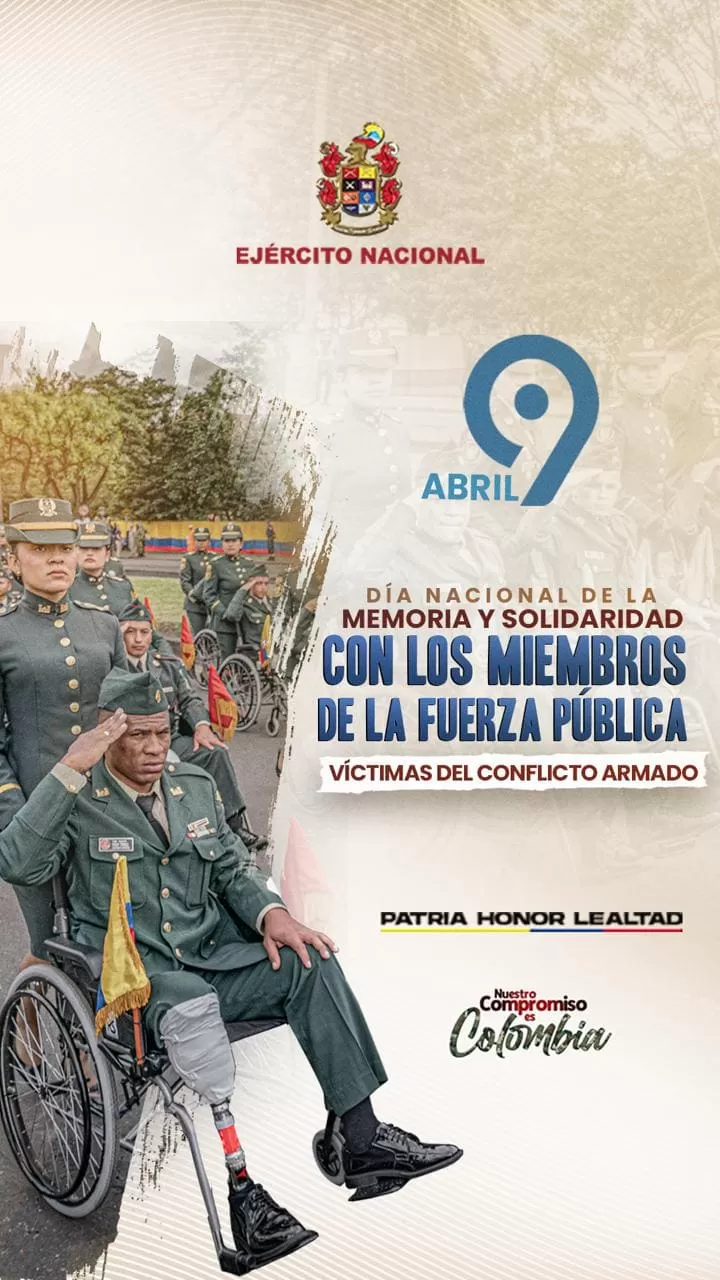Ejército Nacional conmemora el Día Nacional de la Memoria y la  Solidaridad con las Víctimas