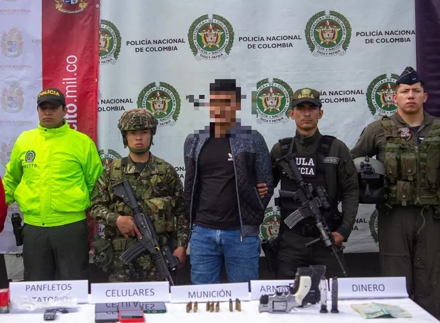 Ejército Nacional captura a alias Fabián, cabecilla del GAO-r Frente Joaquín González, en el Tolima