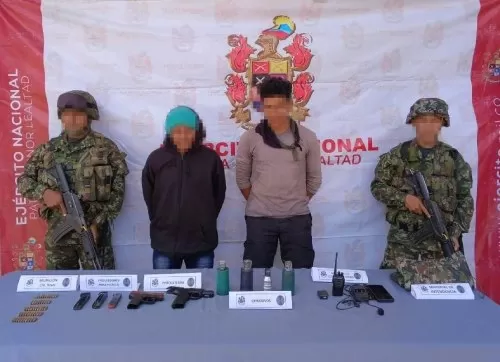 Ejército Nacional capturó a dos presuntos integrantes del ELN en el Cesar