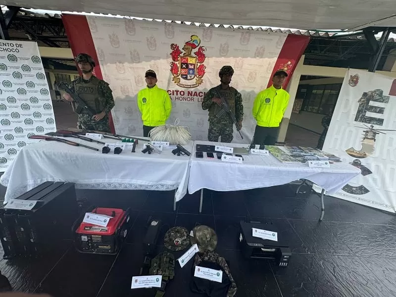 Ejército Nacional, la Fuerza Aeroespacial, Policía y Fiscalía General de la Nación logran importante golpe al GAO ELN en zona rural de Lloró, Chocó