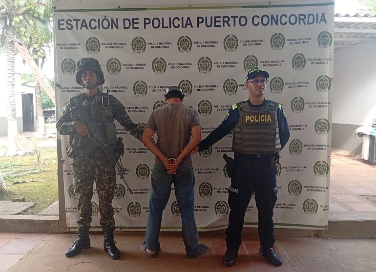 Ejército Nacional captura a individuo por homicidio agravado y porte ilegal de armas en Puerto Concordia, Meta