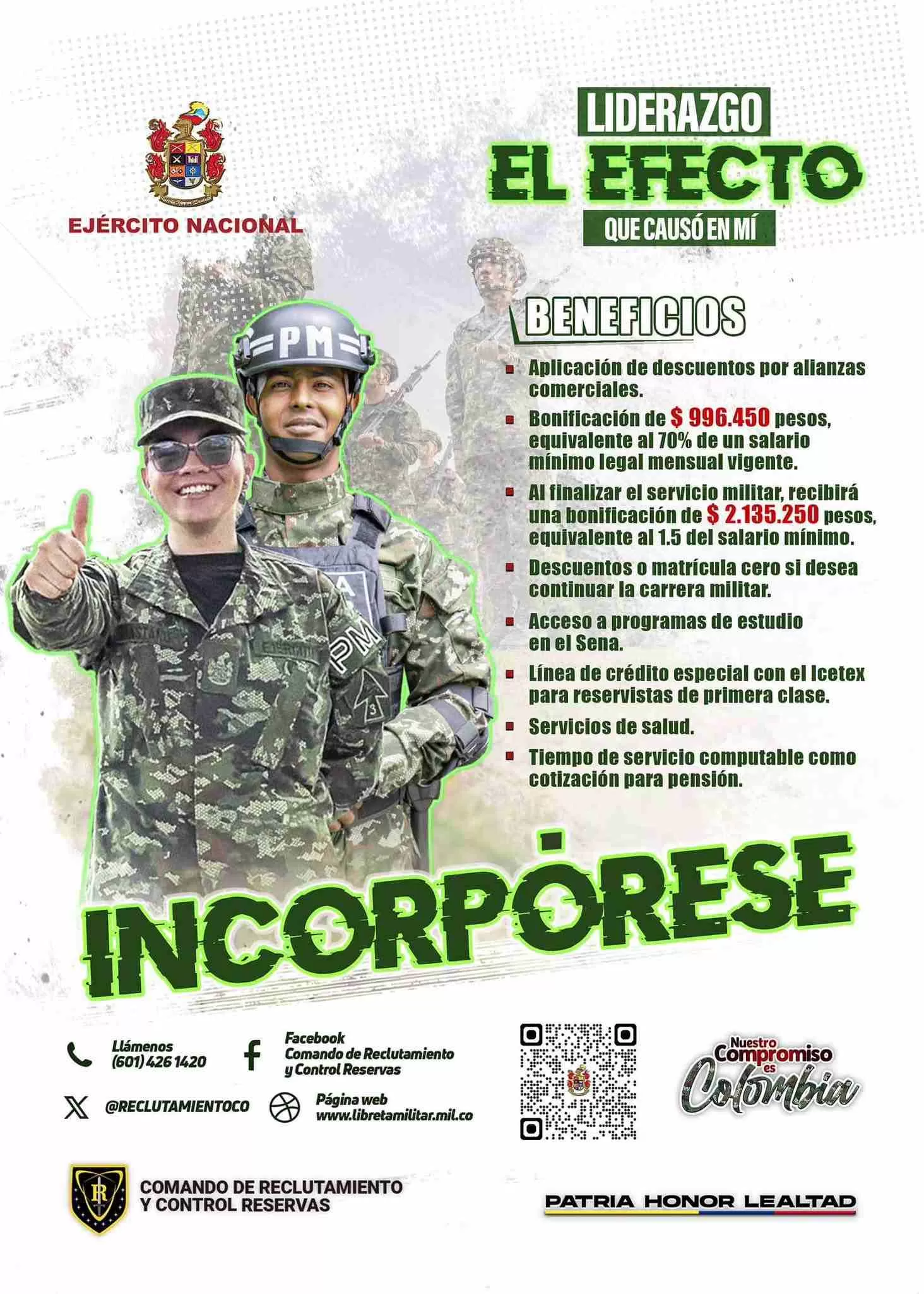 Recuerde los beneficios que obtendrá por prestar servicio militar