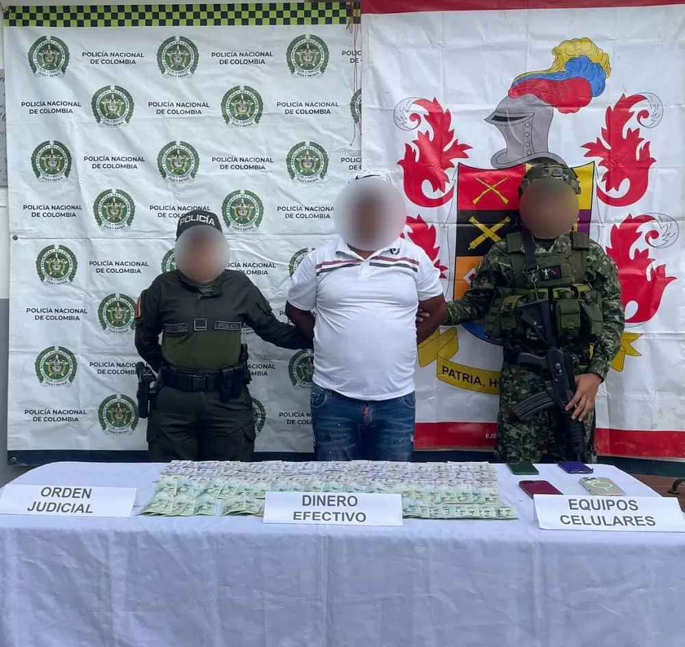 Capturado alias Tío, presunto cabecilla de finanzas del GAO Clan del Golfo con 10 años de trayectoria delictiva en el Bajo Cauca antioqueño