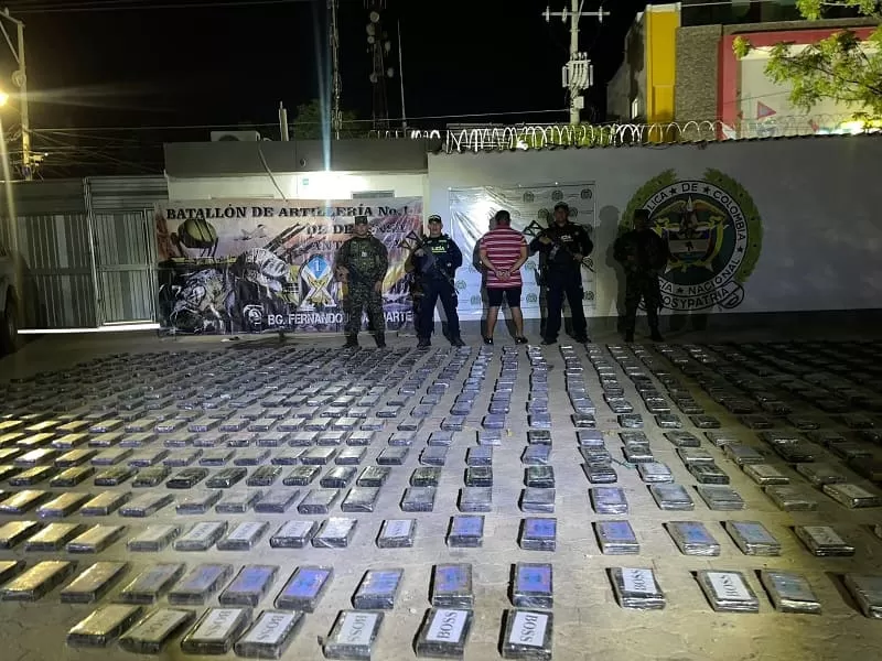 Ejército Nacional incauta más de 600 kilos de clorhidrato de cocaína en Uribia, La Guajira