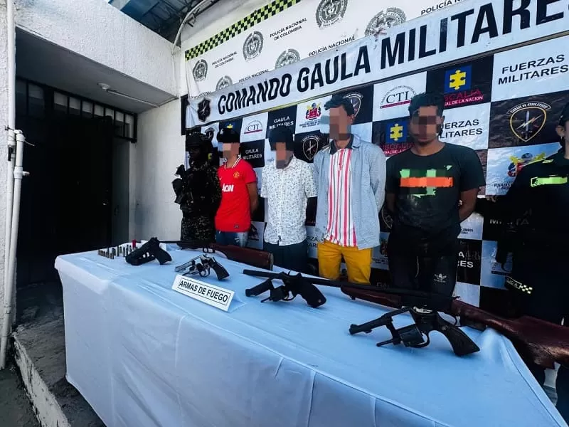 Ejército Nacional y Policía Nacional capturan a cuatro presuntos miembros del Clan del Golfo en Magdalena