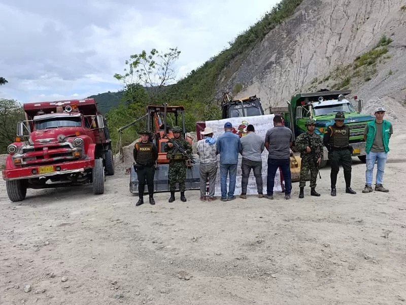 Cuatro capturas en acción interinstitucional contra la explotación ilícita de yacimientos mineros