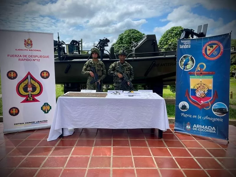 Illegal cache belonging to the Jorge Suárez Briceño Bloc was found in Caquetá during a joint operation by the National Army