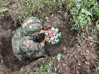 Ejército Nacional ubica una de las mayores fábricas de explosivos artesanales de la Estructura Carlos Patiño en El Tambo, Cauca