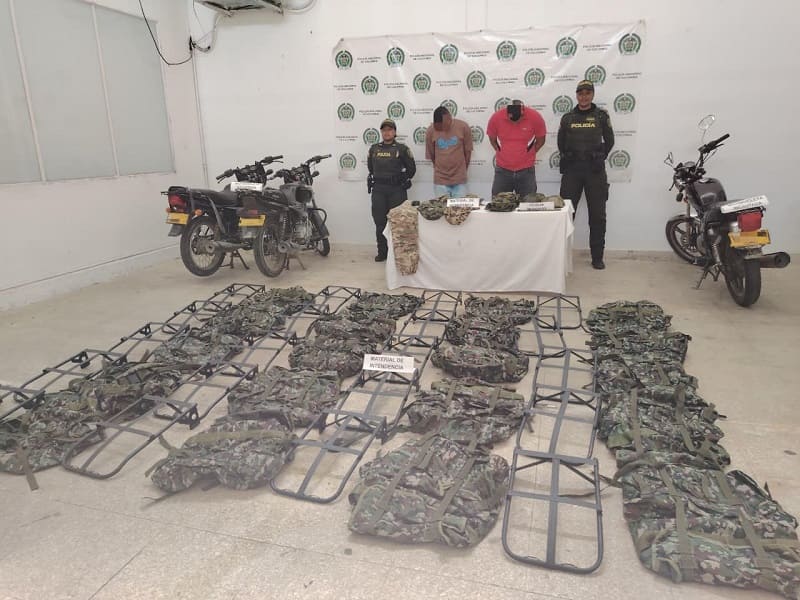 Golpe al GAO del Clan del Golfo en Cesar: capturados dos presuntos integrantes con material de intendencia en Aguachica