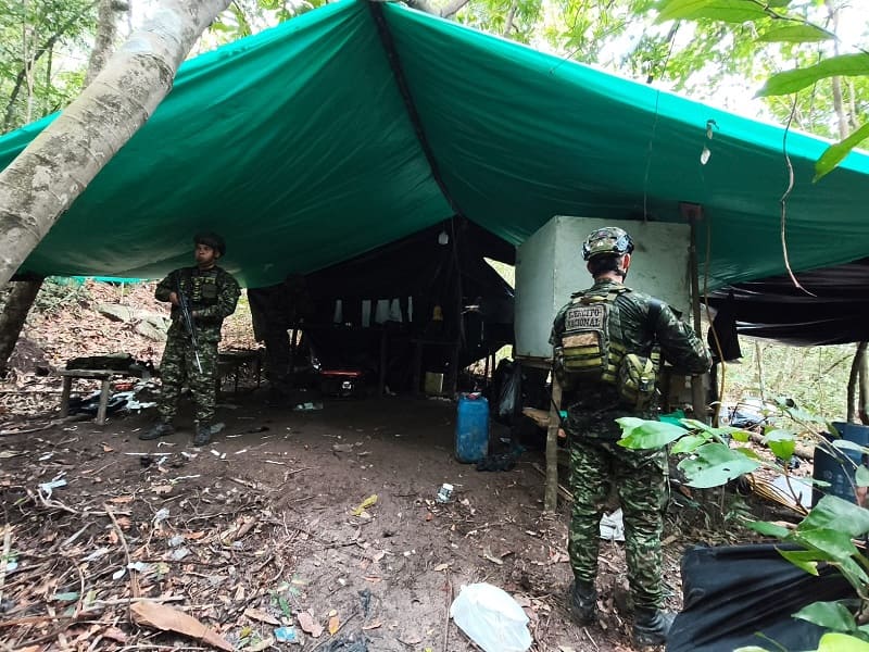 Golpe al ELN: tropas del Ejército incautaron más de media tonelada de cocaína en complejo ilegal en Durania