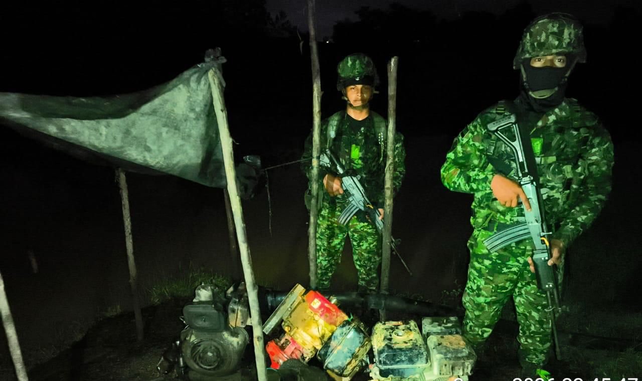 Ejército Nacional despliega nuevas operaciones contra la explotación ilícita de yacimientos mineros en el Bajo Cauca antioqueño
