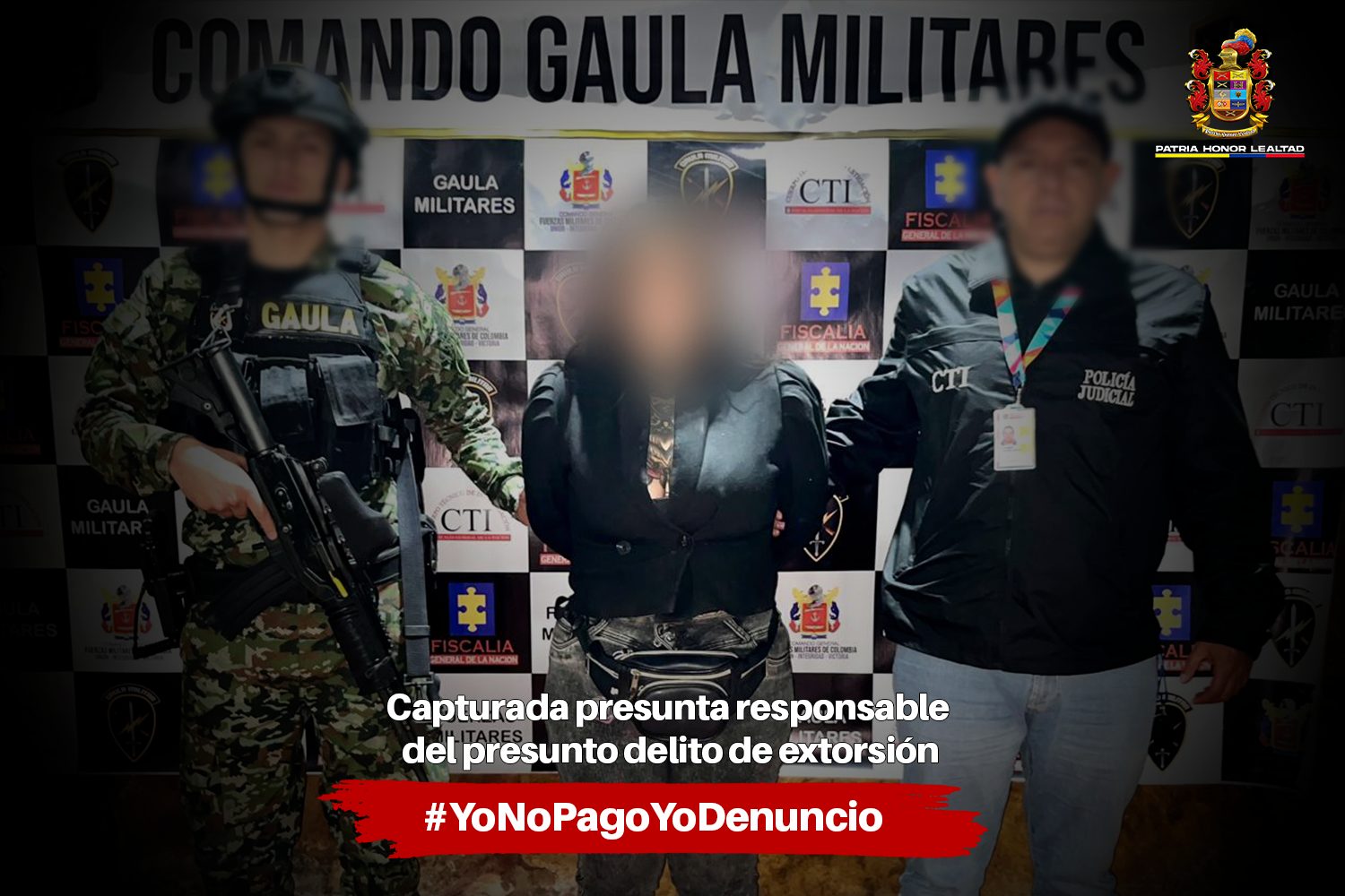 Capturada presunta responsable del presunto delito de   extorsión