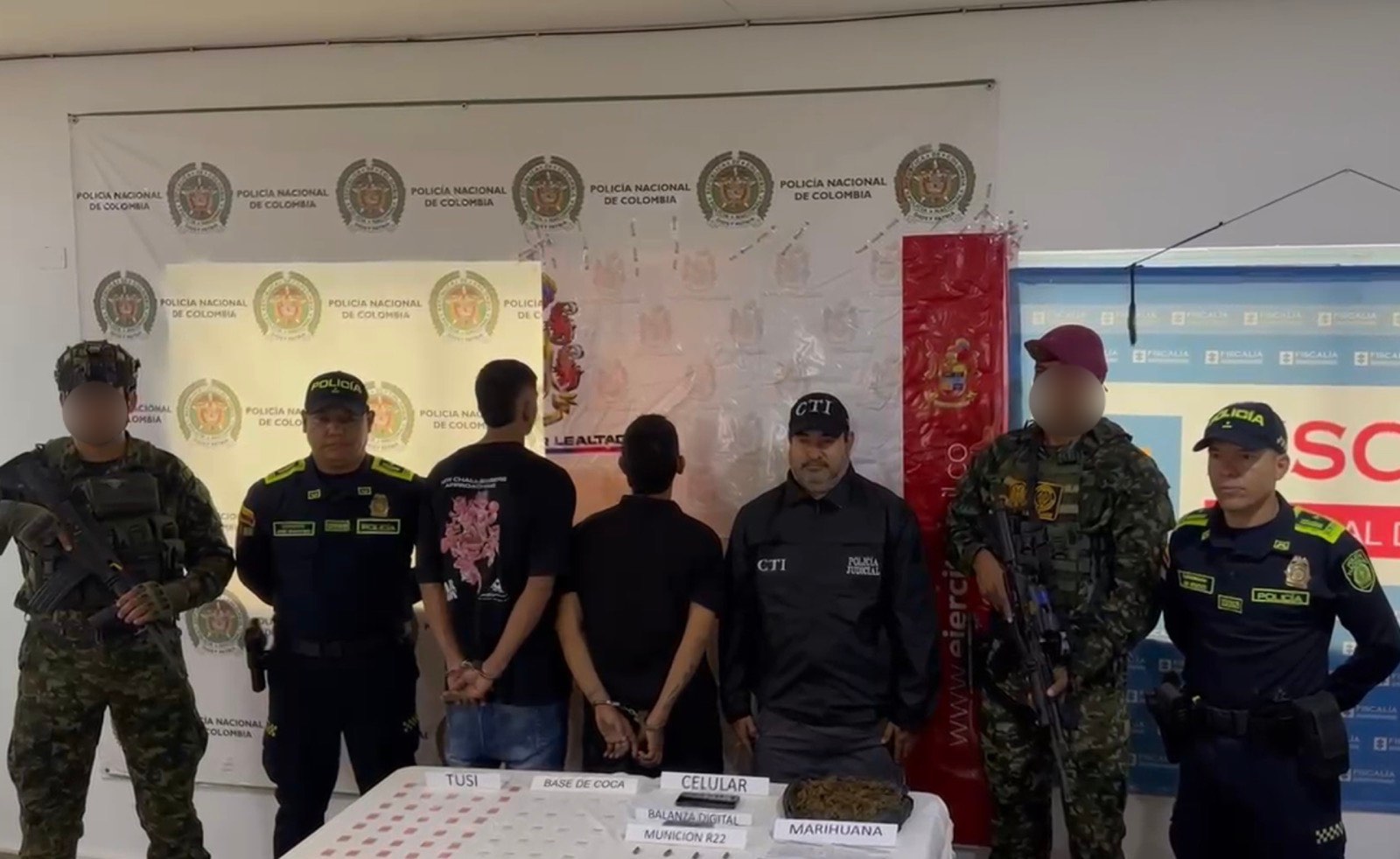 Ejército Nacional y Policía capturan a dos presuntos integrantes del grupo delincuencial organizado Los de La Isla