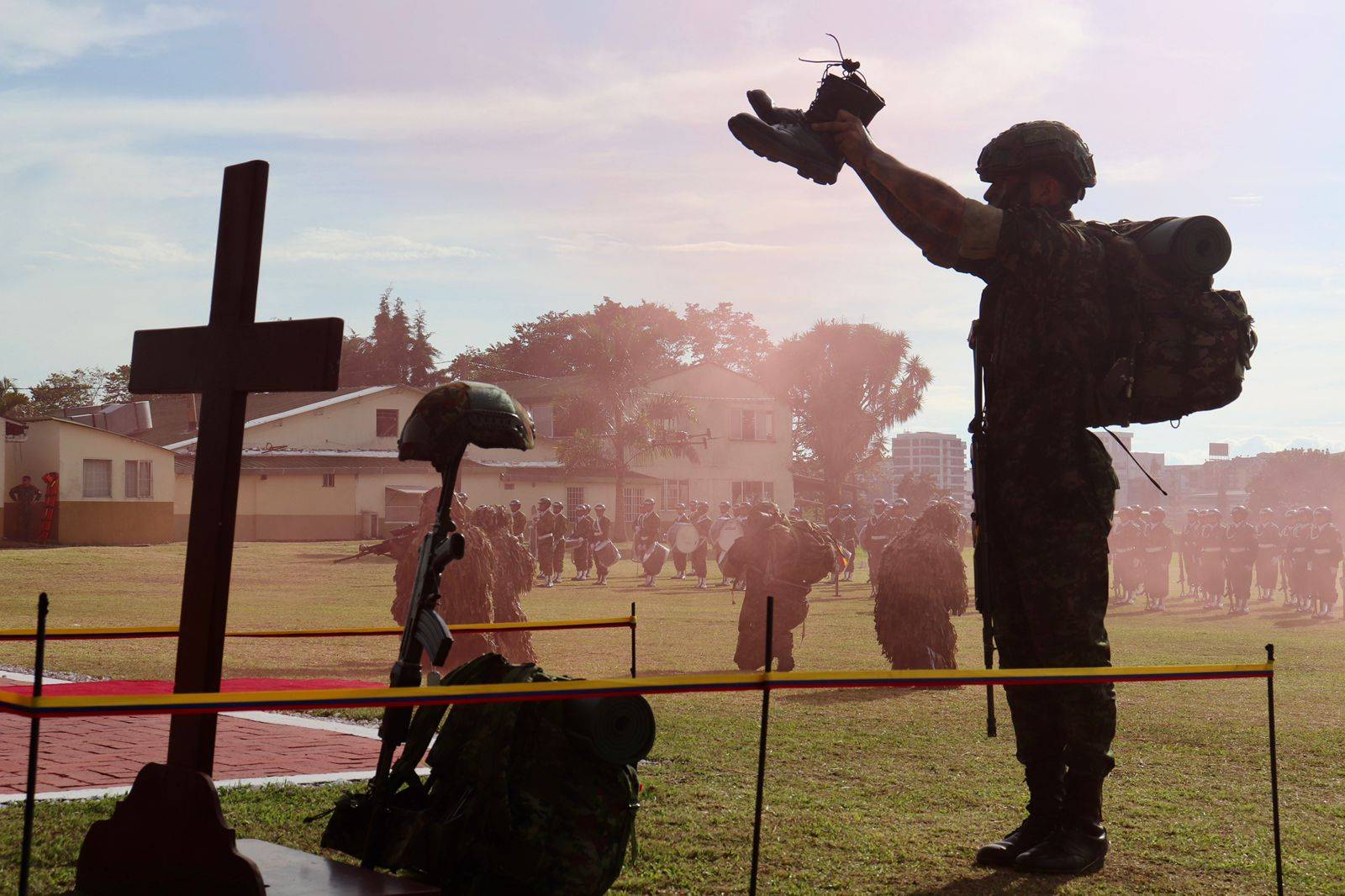 Ejército Nacional realizó transmisión de mando en el Batallón de Apoyo y Servicio para el Combate N.° 8, en Armenia, Quindío