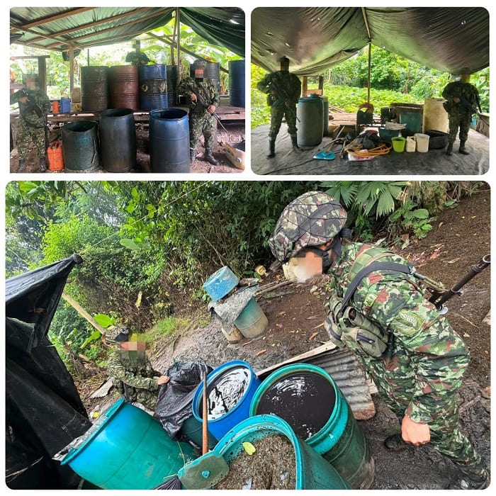 Contundente golpe al narcotráfico en Nariño: 23 laboratorios destruidos por tropas del Ejército en menos de seis días