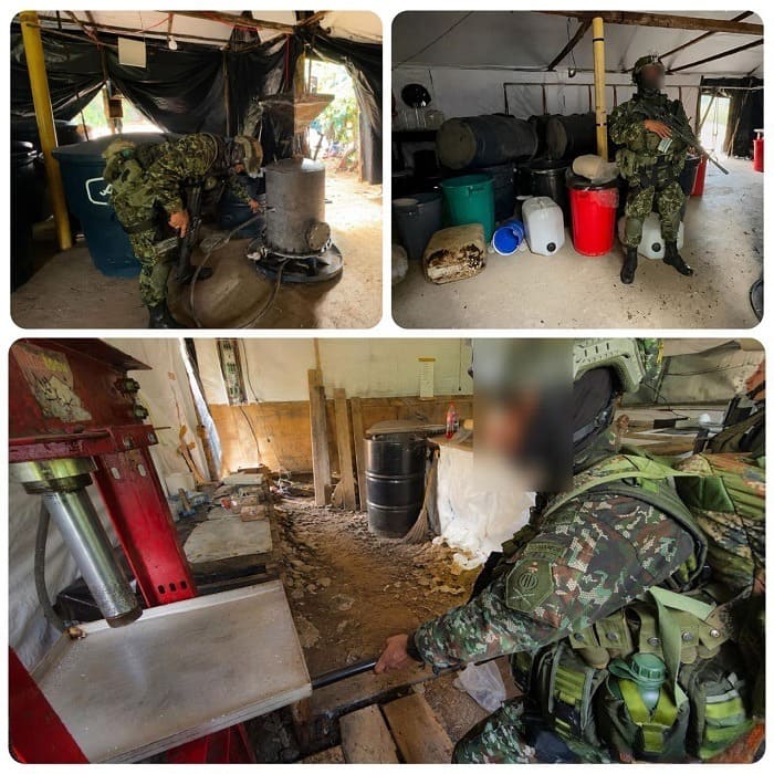 Ejército Nacional incauta más de 32.500 galones de cocaína en proceso en Nariño
