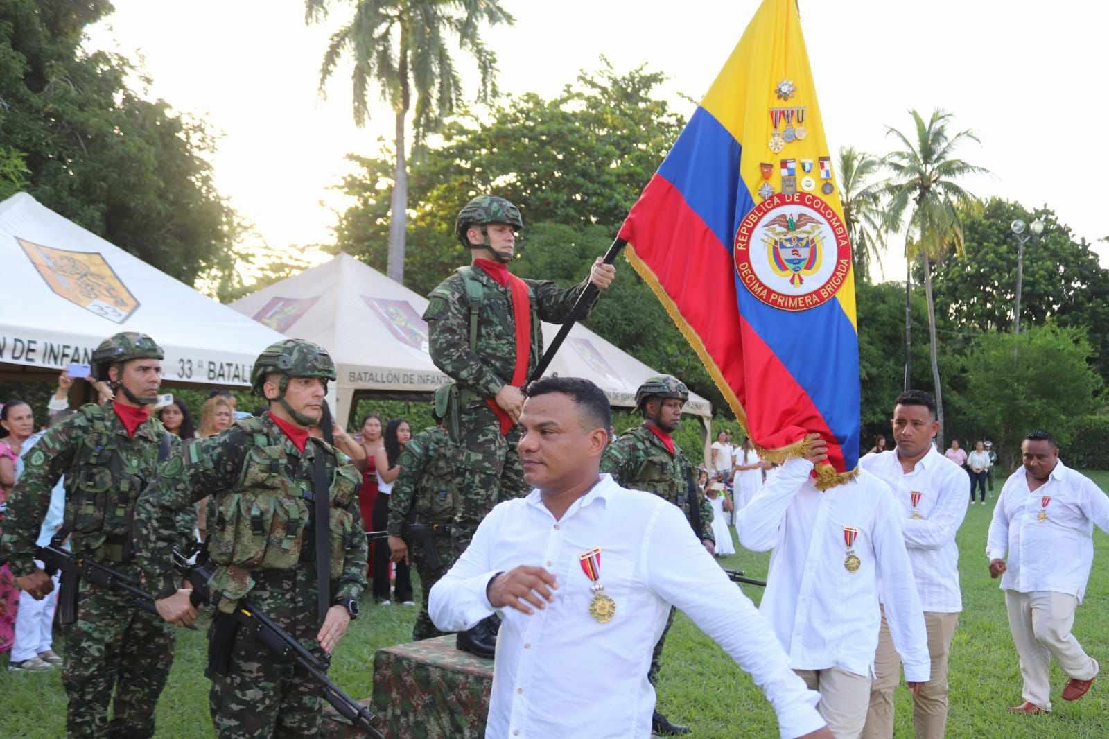 Décima Primera Brigada despidió con honores a 172 soldados profesionales tras cumplir 20 años al servicio de Colombia