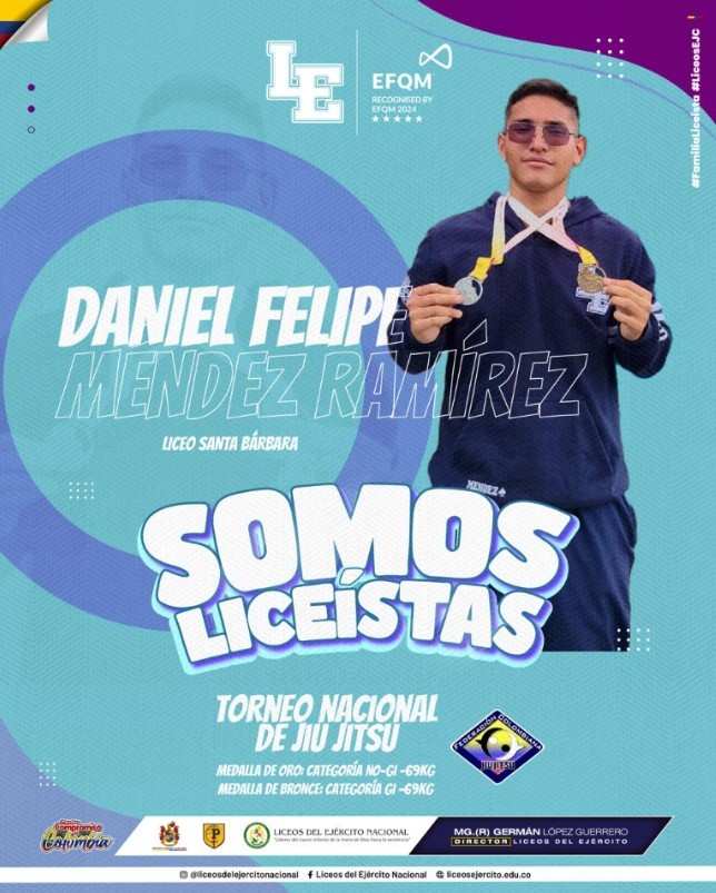 La perseverancia vence los obstáculos: la historia de Daniel Méndez, orgullo de los Liceos del Ejército Nacional
