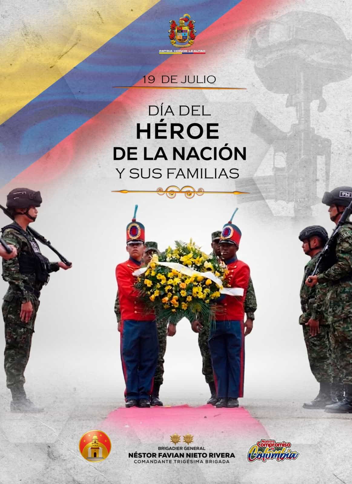 Trigésima Brigada conmemora a los Héroes de la Nación y sus familias