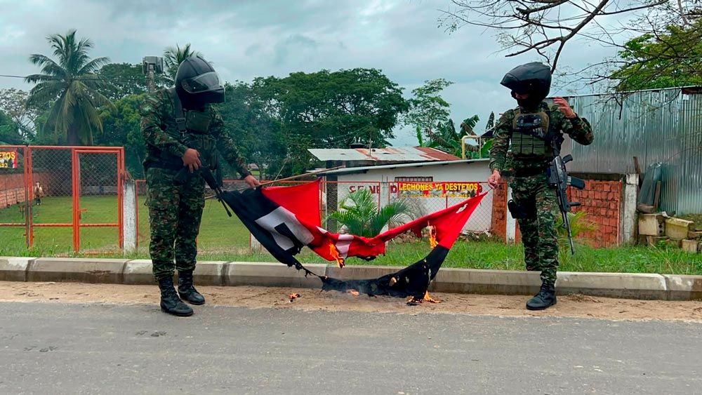 Ejército Nacional retiró y destruyó material de proselitismo del GAO ELN en zona rural de Arauca