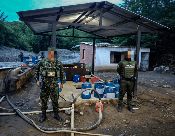 Ejército Nacional interviene dos unidades de producción minera ilegal