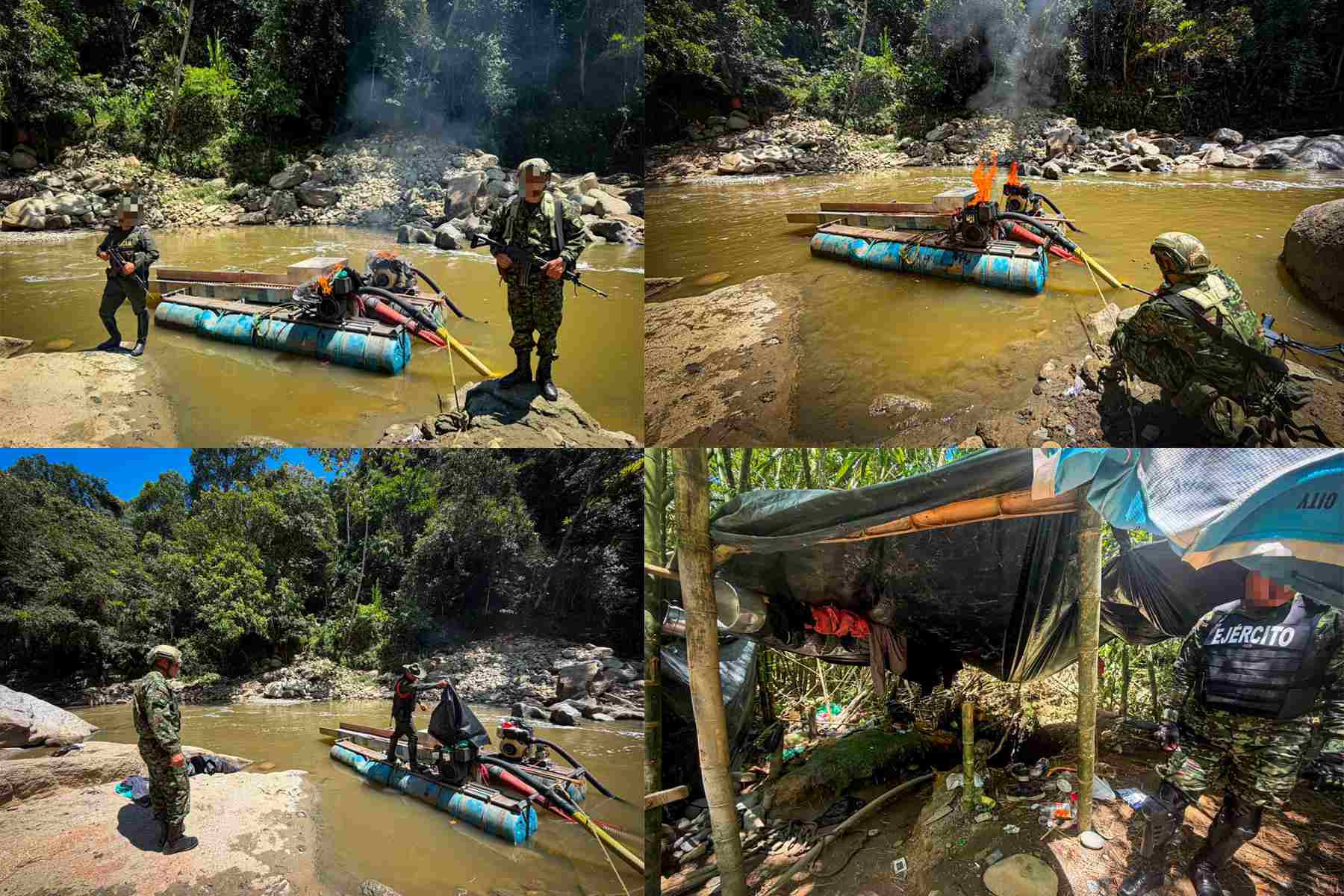 Ejército afecta las finanzas del Clan del Golfo con la intervención de seis unidades de producción minera ilegal en Antioquia
