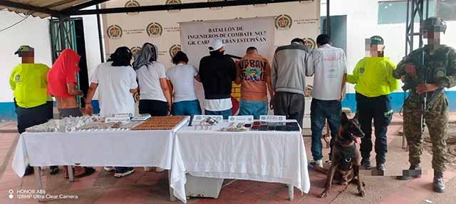 Ejército Nacional capturó a ocho presuntos integrantes del grupo delincuencial organizado Los Juanitos, en Villavicencio