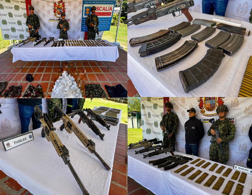 Un muerto en desarrollo de operaciones militares y cuatro fusiles incautados deja combate contra el Clan del Golfo en Briceño, Antioquia