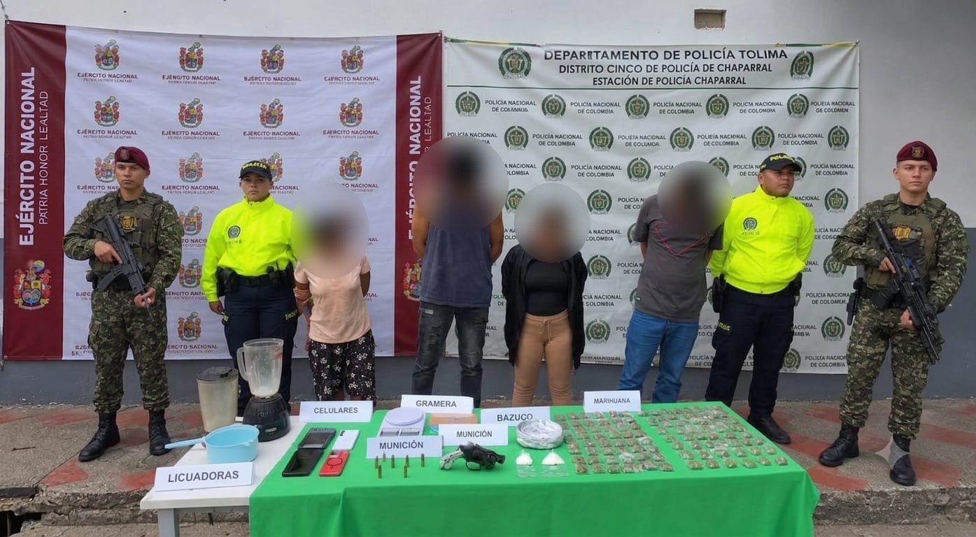 Ejército Nacional captura a sujetos dedicados a la comercialización de estupefacientes en Chaparral