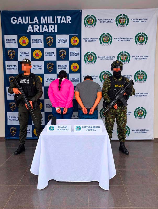 Ejército Nacional y Policía capturan a dos presuntos integrantes del Clan del Golfo vinculados con secuestros y hurtos en el Meta