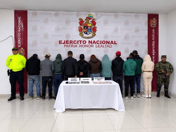 Once capturas dejan como resultado la desarticulación del grupo delincuencial La Frontera, en Cundinamarca