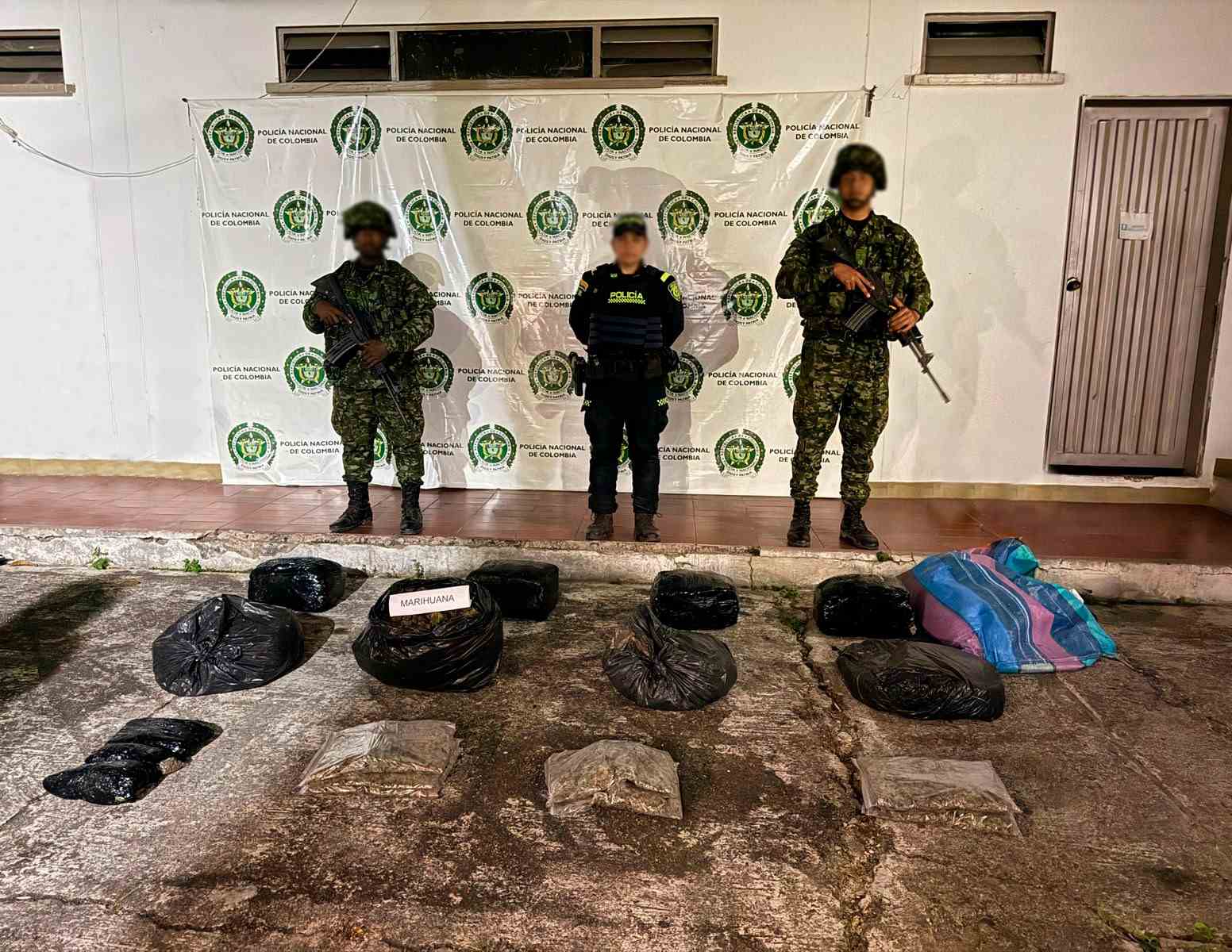 Fuerza Pública incauta 50 kilogramos de marihuana en zona rural de Pital, Huila